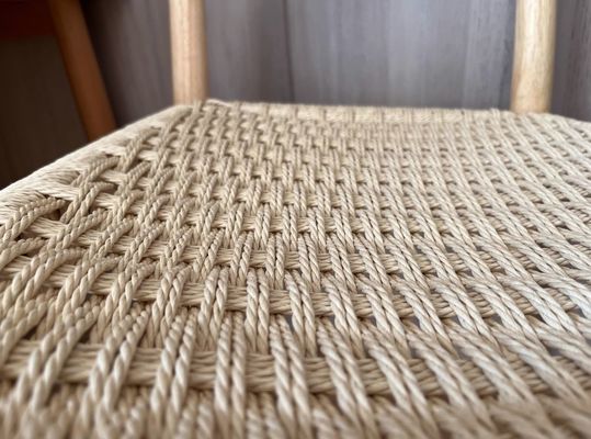 Sturdy and Versatile Solid Wood PU Leather Fabric Natural Plastic Rattan Sample with Nitrolacquer Finish