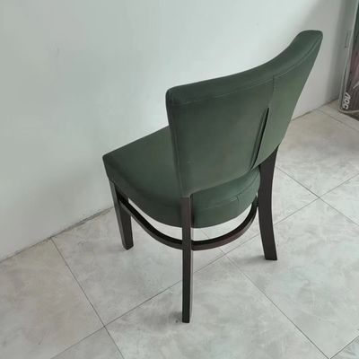 Nordic Fabric PU Leather Banquet Hotel Restaurant Event Wooden Dining Chair with Wood Legs and NC/PU Paint Finish