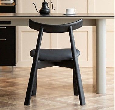 Fabric/Foam Sponge Cover Material Nordic Style Paddle Leisure Cafe Dining Chair Home Upholstery Chair Solid Wooden Chair