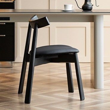 Fabric/Foam Sponge Cover Material Nordic Style Paddle Leisure Cafe Dining Chair Home Upholstery Chair Solid Wooden Chair