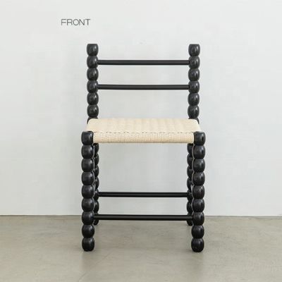 Traditional Woven Rope Seat and Solid Wood Dining Chair for Your Restaurant Business Needs