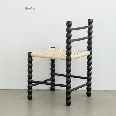 Traditional Woven Rope Seat and Solid Wood Dining Chair for Your Restaurant Business Needs