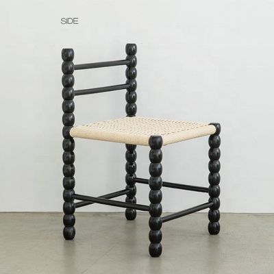 Traditional Woven Rope Seat and Solid Wood Dining Chair for Your Restaurant Business Needs