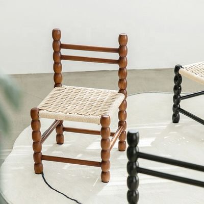 Traditional Woven Rope Seat and Solid Wood Dining Chair for Your Restaurant Business Needs