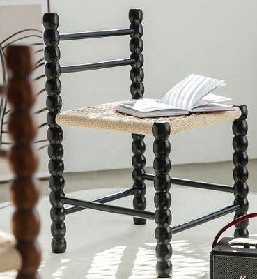 Traditional Woven Rope Seat and Solid Wood Dining Chair for Your Restaurant Business Needs