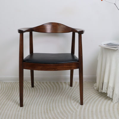 Solid Ash Wood Nordic Design Presidential Armchair for Restaurant Dining Furniture