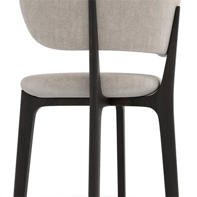 Fabric/Foam Sponge Dining Modern Chair in Solid Wood Cream Style for Minimalist Dining Room Furniture