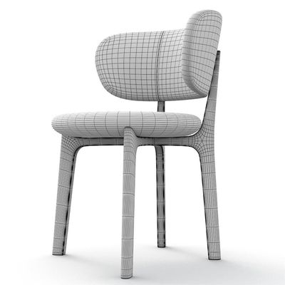 Fabric/Foam Sponge Dining Modern Chair in Solid Wood Cream Style for Minimalist Dining Room Furniture