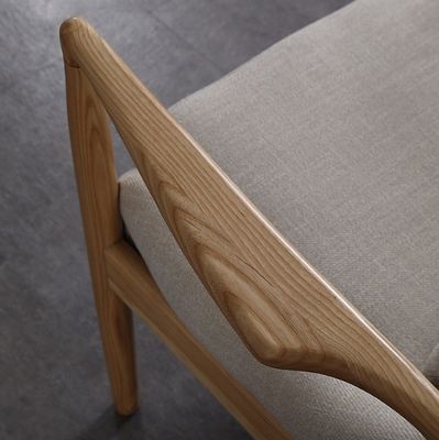 Living Room Furniture Sturdy Wooden Chairs Sofa with Upholstered Armrests and Cushions