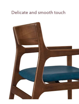 Modern Wooden Design Style PU Leather Chair for Hotel Dining Room Solid Wood Chairs