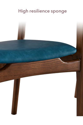 Modern Wooden Design Style PU Leather Chair for Hotel Dining Room Solid Wood Chairs