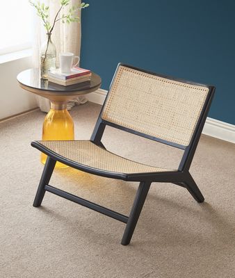 Modern Style Ash Wood Dining Chair and Rattan Lounge Chair W65*D80*H69CM for Modern Office Building Decoration