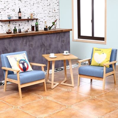 Customized Colors Solid Wood Frame Fabric Chair W64*D59*H71CM for Contemporary and Sophisticated Living Room