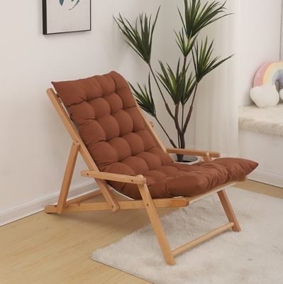 Modern Wood Fabric Folding Sofa Chair Nordic Style Living Room Furniture with Customized Color and Nitrolacquer Finish