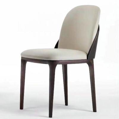 Restaurant Furniture Modern Wood Dining Chair with Nordic Design and Upholstered Seat