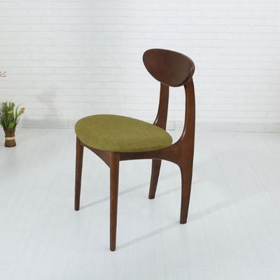 Nature Color Solid Wood Frame Nordic Style PU/Fabric Leather Upholstered Wooden Dining Chair for Modern Restaurant Sale