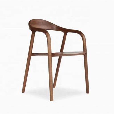 French Modern Solid Wood Armrest Wooden Dining Chair in Mail Packing for Luxury Living Room Furniture