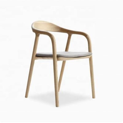 French Modern Solid Wood Armrest Wooden Dining Chair in Mail Packing for Luxury Living Room Furniture