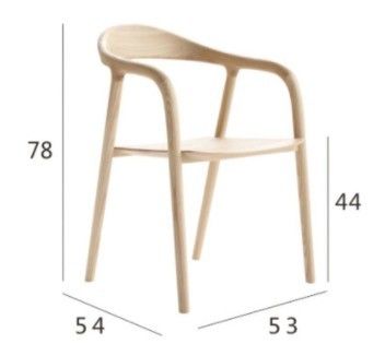 French Modern Solid Wood Armrest Wooden Dining Chair in Mail Packing for Luxury Living Room Furniture