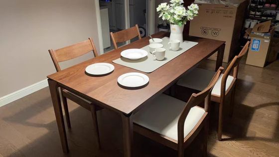 Comfortable Cushion Solid Wood Dining Chair in Nature Popular Colors for Contemporary Restaurant
