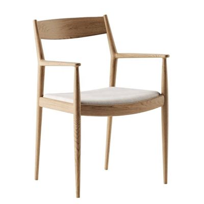 Restaurant Wood Dining ArmChair Mid Century Modern Design Solid Wood Mail Packing Y