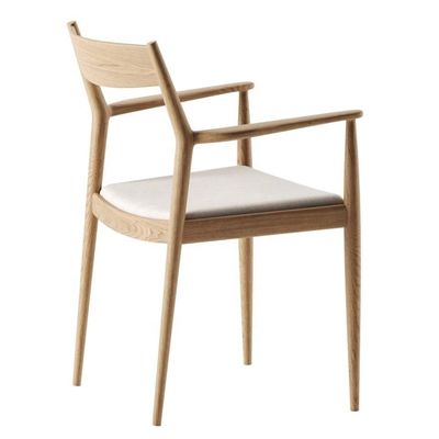 Restaurant Wood Dining ArmChair Mid Century Modern Design Solid Wood Mail Packing Y