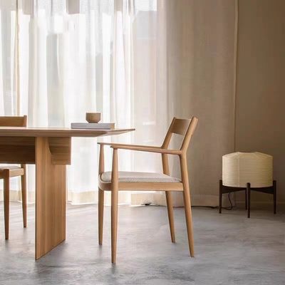 Restaurant Wood Dining ArmChair Mid Century Modern Design Solid Wood Mail Packing Y