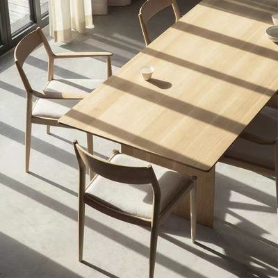 Restaurant Wood Dining ArmChair Mid Century Modern Design Solid Wood Mail Packing Y