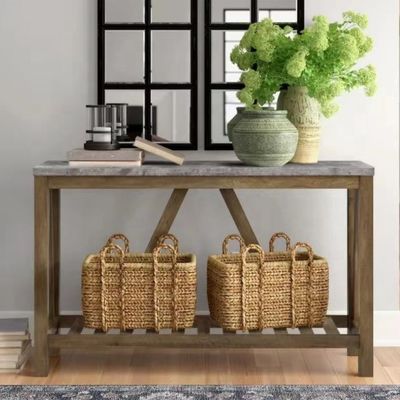 Mail Packing Modern Design Pure Wood Porch Table Simple Shelf Rectangular Table