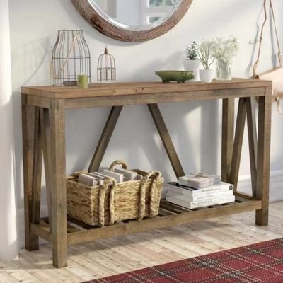 Mail Packing Modern Design Pure Wood Porch Table Simple Shelf Rectangular Table