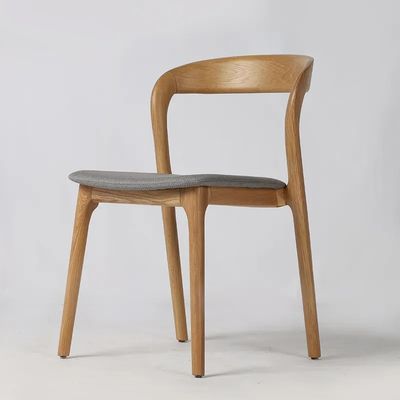 Home Furniture Dining Chair Oak Wood Design Modern Nordic Style Cover Room White Chairs for Kitchen Pu Leather Wooden