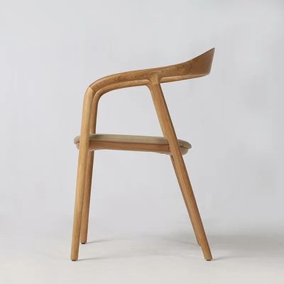Home Furniture Dining Chair Oak Wood Design Modern Nordic Style Cover Room White Chairs for Kitchen Pu Leather Wooden