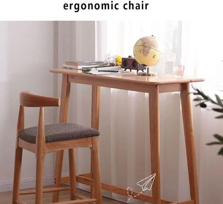 Popular Walnut Color Wooden Bar Stool for Solid Wood Dining Room Chair in Restaurant