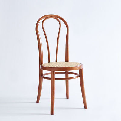 Customized Designs Woven Natural Rattan Solid Wood Dining Chair Furniture for Modern Restaurant Seating Arrangement
