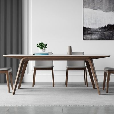 Simple Light Luxury Solid Wood Dining Table Set for Modern and Chic Interiors
