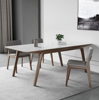 Simple Light Luxury Solid Wood Dining Table Set for Modern and Chic Interiors