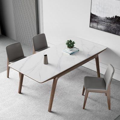 Simple Light Luxury Solid Wood Dining Table Set for Modern and Chic Interiors