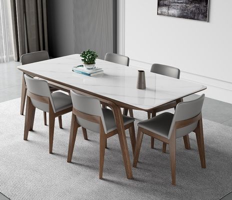 Simple Light Luxury Solid Wood Dining Table Set for Modern and Chic Interiors