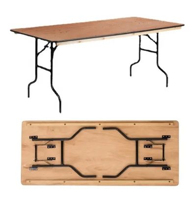 Specific DINING TABLE Finish Nitrolacquer Industrial Style Iron Wood Restaurant Dining Tables Solid Wood Folding