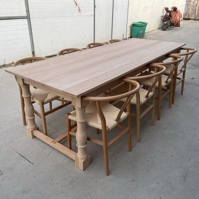 Nitrolacquer Finish American Color Tables Rectamgle Solid Wood Dinning Folding Table for Modern Simple Design