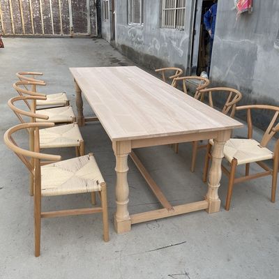 Nitrolacquer Finish American Color Tables Rectamgle Solid Wood Dinning Folding Table for Modern Simple Design
