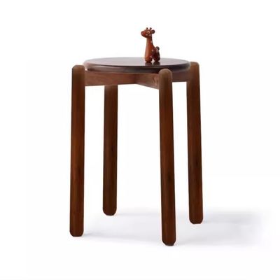 Stackable Wood Stool Solid Wood Dining Chair Simply Designed with Oak Wood Cover Material