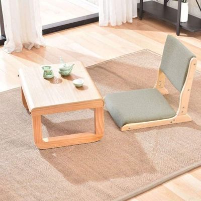 Mail packing Y Leisure Chair Style Japanese Tatami Wood Legless Floor Tea Chair with Back Support