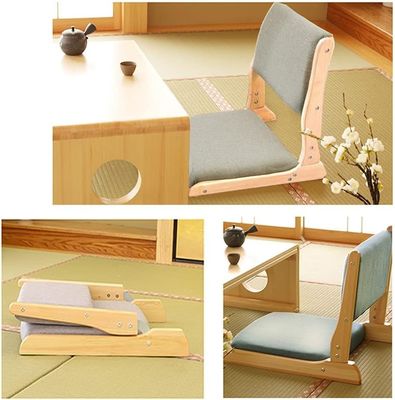 Mail packing Y Leisure Chair Style Japanese Tatami Wood Legless Floor Tea Chair with Back Support