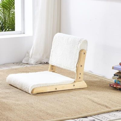 Mail packing Y Leisure Chair Style Japanese Tatami Wood Legless Floor Tea Chair with Back Support
