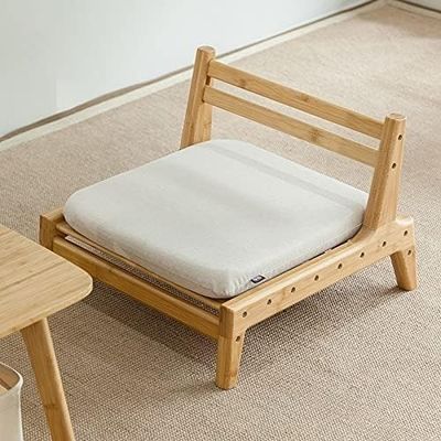 Home Furniture Japanese Tatami Wood Legless Floor Tea Chair with Back Support OEM/ODM YES