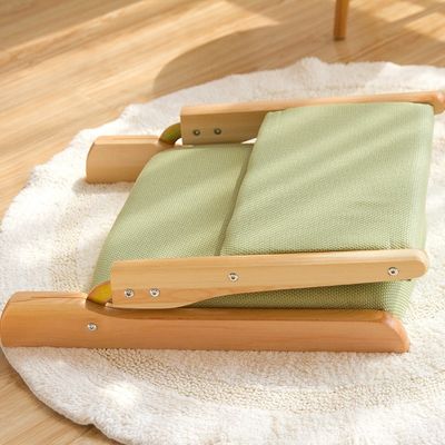 Modern Style Living Room Chair Japanese Tatami Wood Legless Floor Tea Chair with Back Support Solid Wood Floor Chair