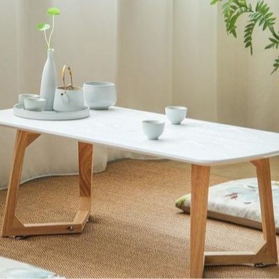 Modern Solid Wood Side Coffee Table Furniture with Nitrolacquer Finish for Living Room Furniture in Nordic Style