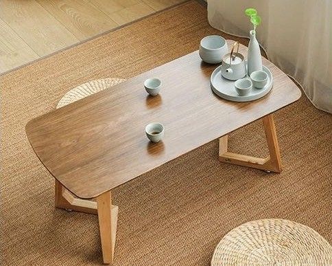 Modern Solid Wood Side Coffee Table Furniture with Nitrolacquer Finish for Living Room Furniture in Nordic Style