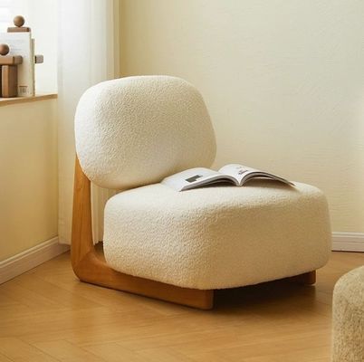 Upgrade Your Hotel with Nordic Design Modern Solid Wood Chair Lamb Wool Dining Room Wooden Chairs
